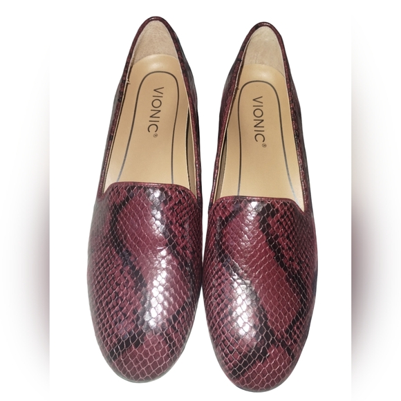 Vionic Willa Wine Boa Leather Flat Loafer size 7 - Picture 2 of 10